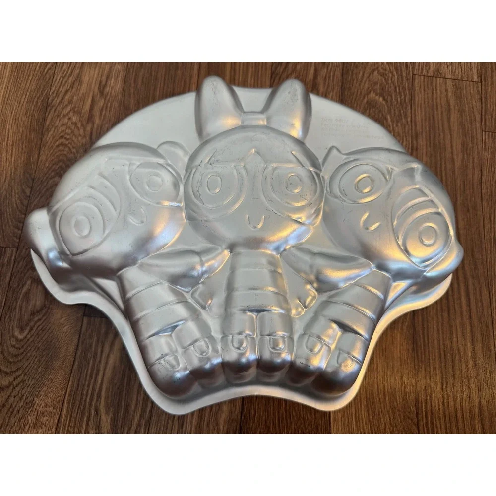 Wilton Powerpuff Girls‎ Cake Pan Vintage 2000 Cartoon Network Aluminum 2105-9902